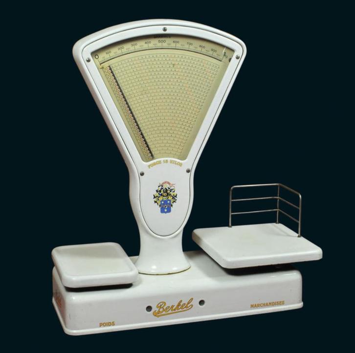 Ancienne balance BERKEL toute émaillée - EB - n 79.399, Antiek en Kunst, Antiek | Gereedschap en Instrumenten, Ophalen of Verzenden