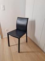 Lederen eettafelstoelen - 8st, Huis en Inrichting, Stoelen, Ophalen, Zo goed als nieuw, Zwart