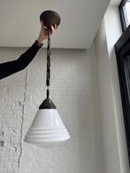 Vintage hanglamp, Huis en Inrichting, Lampen | Hanglampen, Ophalen, Gebruikt, Glas