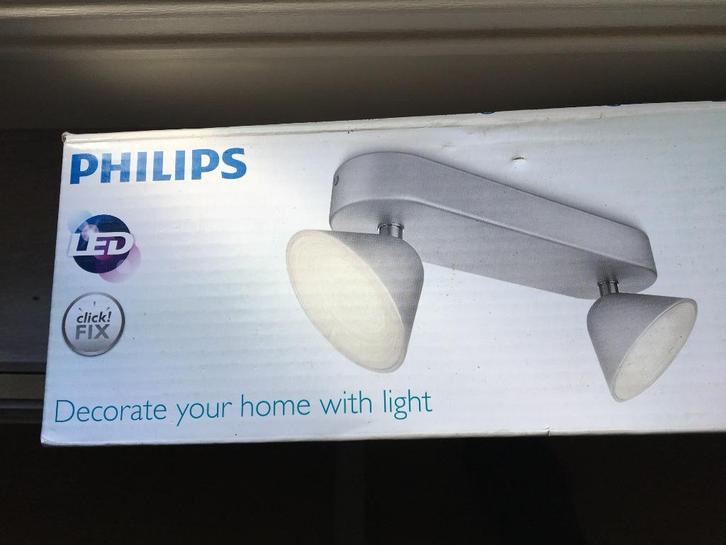 Philips spots richtbaar inox nieuw, Huis en Inrichting, Lampen | Spots, Nieuw, Halogeen, Led, Ophalen of Verzenden