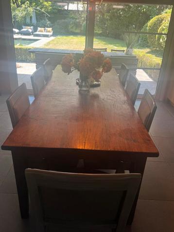 Mooie grote ( diner) tafel voor 8 personen, Huis en Inrichting, Ophalen, Gebruikt, 200 cm of meer, 50 tot 100 cm