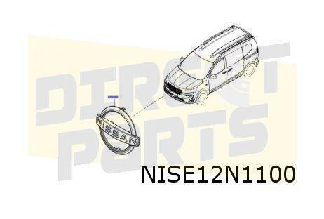 Nissan Townstar (1/22-) (XFK) embleem logo "Nissan" voorzijd, Auto-onderdelen, Carrosserie, Nissan, Nieuw, Verzenden