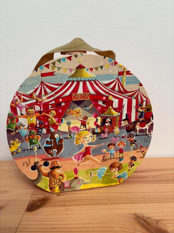 Janod Puzzel thema circus - 54 stukjes, Kinderen en Baby's, Speelgoed | Kinderpuzzels, Gebruikt, 4 tot 6 jaar, Meer dan 50 stukjes
