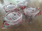 4 Fido Terrina-potjes van 200 ml, Huis en Inrichting, Keuken | Servies, Ophalen, Nieuw, Glas, Kom(men)