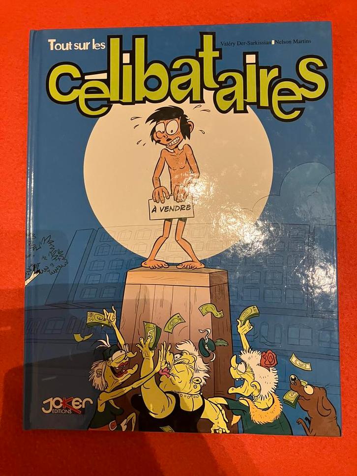 BD TOUT SUR LES CÉLIBATAIRES - Premier tirage -tres bon état, Boeken, Stripverhalen, Gelezen, Eén stripboek