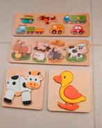 Houten puzzels, Kinderen en Baby's, Speelgoed | Kinderpuzzels, Ophalen of Verzenden, Zo goed als nieuw
