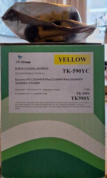 Kyocera TK-590Y Compatibel Toner Cartridge-geel 