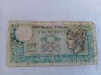 Bankbiljet 500 Lire 1976, Ophalen of Verzenden, Italië, Los biljet
