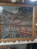 Oud Chinees schilderij op stof, Ophalen of Verzenden