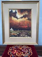 Zonsondergang/ olie op doek - get. J.vanpoucke 1969, Ophalen