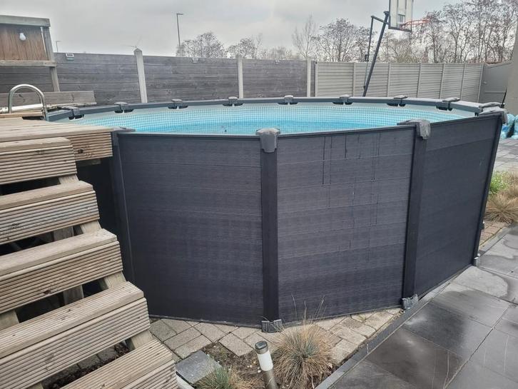 Panneau gris Intex - panneaux et cadres - piscine, Jardin & Terrasse, Piscines, Utilisé, Piscines hors sol, 120 cm ou plus, Rond
