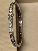 Massieve wit gouden armband handgemaakt briljanten, Handtassen en Accessoires, Armbanden, Ophalen of Verzenden, Nieuw, Wit