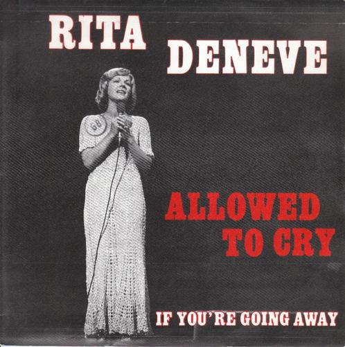 Engelstalige single van Rita Deneve: Allowed to cry, Cd's en Dvd's, Vinyl Singles, Single, Pop, 7 inch, Verzenden