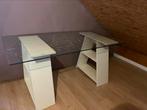 Bureau met glazen werkblad, Ophalen, Gebruikt, Bureau