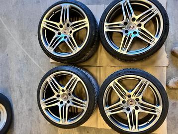 Porsche Turbo wielen 19 inch met zgan Michelins, Auto-onderdelen, Gebruikt, Banden en Velgen, Personenwagen, Zomerbanden