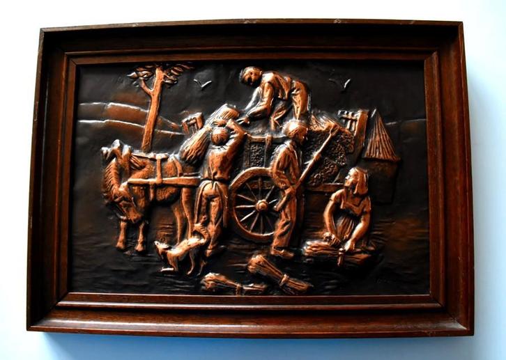 Décoration murale en cuivre, Antiquités & Art, Antiquités | Bronze & Cuivre, Cuivre, Enlèvement ou Envoi