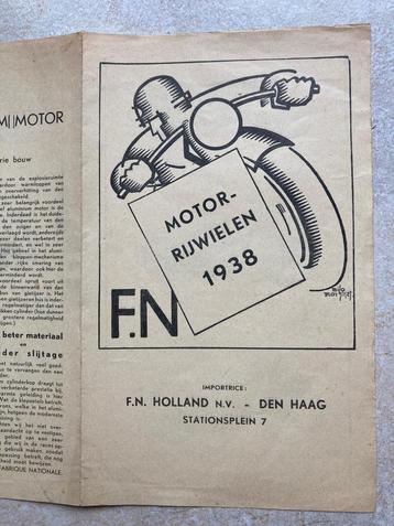 FN 1938 motorfiets catalogus oldtimer beschikbaar voor biedingen