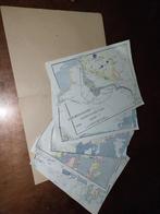 Lot van 8 school landkaarten in farde, Livres, Comme neuf, Enlèvement ou Envoi