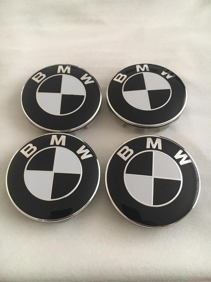 4x Nieuwe zwarte bmw naafdoppen 68mm logo’s velgen, Auto diversen, Wieldoppen, Nieuw, Ophalen of Verzenden