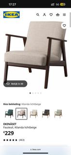 IKEA EKENÄSET Fauteuil, Kilanda lichtbeige, Huis en Inrichting, Ophalen, Zo goed als nieuw