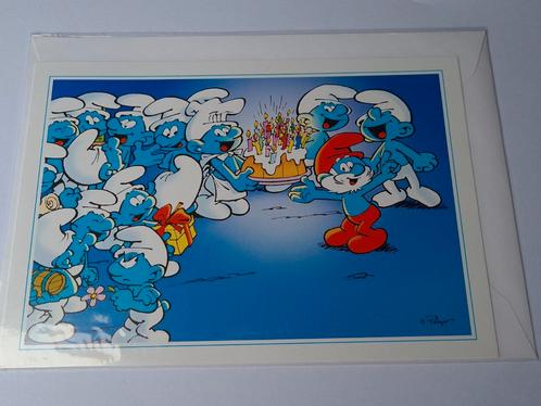 Postogram Fête Schtroumpf, Verzamelen, Smurfen, Nieuw, Overige typen, Verschillende Smurfen, Ophalen of Verzenden
