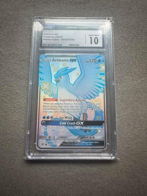 Articuno GX CGC 10 - SV54/SV94 (Hidden Fates), Hobby en Vrije tijd, Verzamelkaartspellen | Pokémon, Ophalen of Verzenden