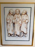 Pentekening Emmausgangers, Antiquités & Art, Art | Eaux-fortes & Gravures, Enlèvement