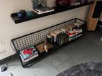 Openhaard hout-rek/ boeken-rek in metaal op wieltjes, Ophalen, Zo goed als nieuw, Houthaard