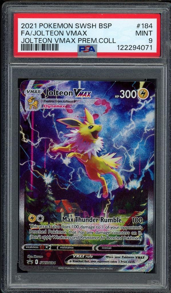 Jolteon VMAX PSA 9 - SWSH194 - Sword & Shield Promo 2021, Hobby en Vrije tijd, Verzamelkaartspellen | Pokémon, Zo goed als nieuw