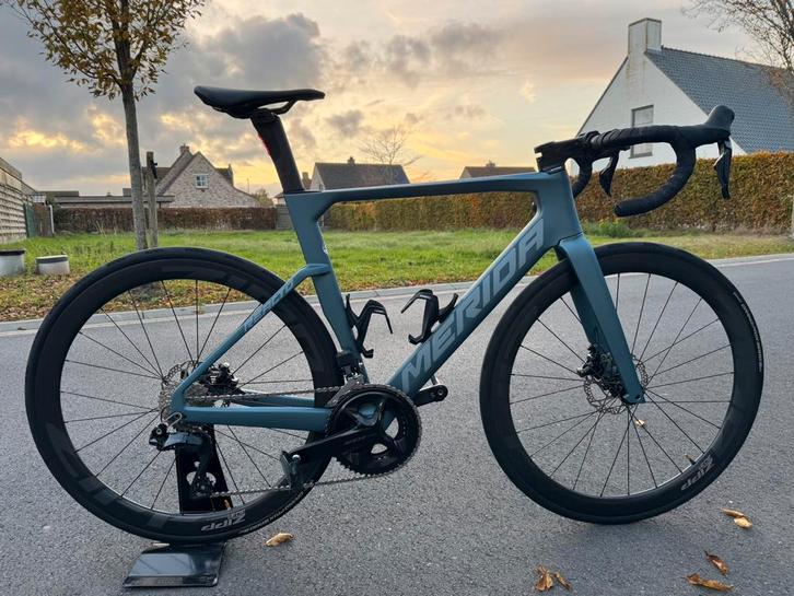 Merida Reacto 105 DI2 12 spd maat M (173-183)+ carbon wielen, Fietsen en Brommers, Fietsen | Racefietsen, Zo goed als nieuw, Carbon