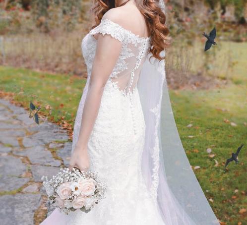 Robe de mariee, Kleding | Dames, Trouwkleding en Trouwaccessoires, Zo goed als nieuw, Trouwjurk, Wit, Ophalen of Verzenden