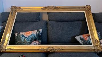 Grote vergulde lijst met ornamenten – 140  80 cm beschikbaar voor biedingen