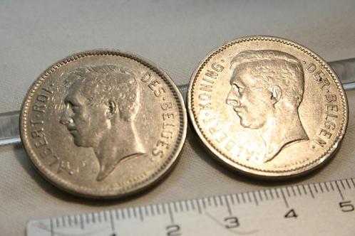 2 muntstukken uit 1932 - 5 frank - een belga, Postzegels en Munten, Munten | België, Losse munt, Ophalen of Verzenden