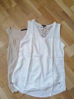 Wit en goudkleurig topje, Kleding | Dames, Topjes, Zonder mouw, Ophalen of Verzenden, Street One, Wit