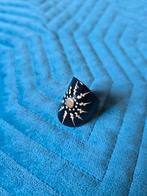Bague noir soleil doré, Bijoux, Sacs & Beauté, Bagues, Enlèvement ou Envoi, Femme ou Homme, Utilisé, Autres matériaux
