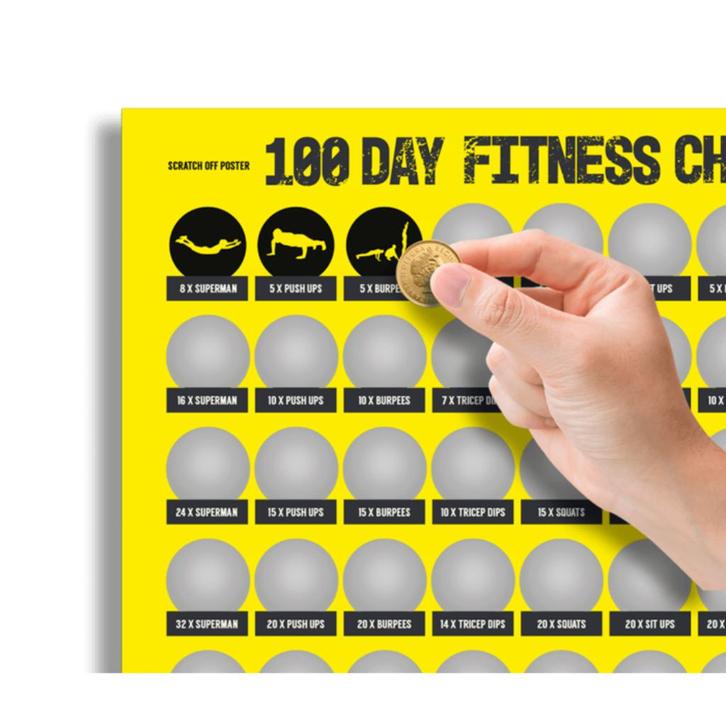 Fitness Challenge Scratchposter, Sport en Fitness, Overige Sport en Fitness, Nieuw, Ophalen of Verzenden