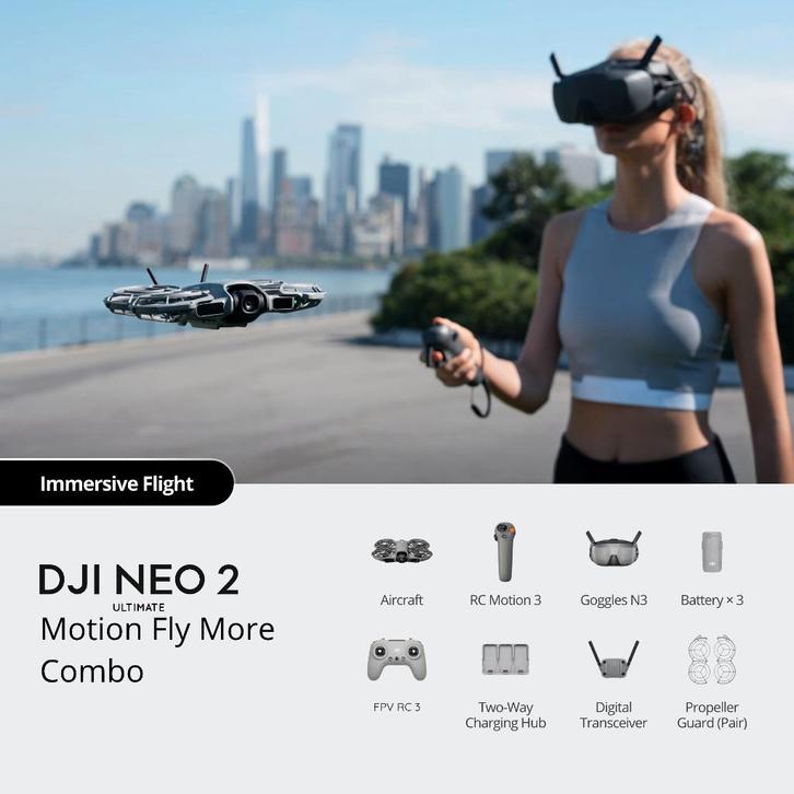 DJI NEO 2 MOTION ULTIMATE FLY MORE COMBO + gratis extra's, TV, Hi-fi & Vidéo, Drones, Neuf, Drone avec caméra, Qualité standard