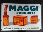 Emaille reclamebord Maggi 60x39,5 Torpedo Isenburg, Verzamelen, Ophalen of Verzenden, Reclamebord