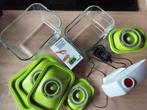 5 boîtes sous-vide en verre AIRBLOCK + accessoires, Enlèvement, Neuf
