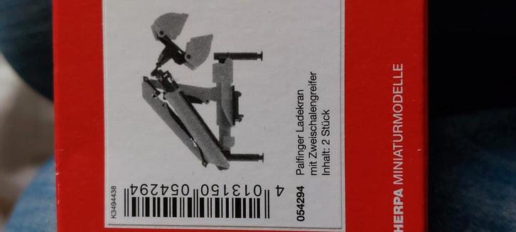 GRUE PALFINGER H0LK 1128 2 PIÈCES 1/87, Hobby & Loisirs créatifs, Voitures miniatures | 1:87, Neuf, Autres types, Herpa, Enlèvement ou Envoi