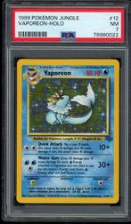 Vaporeon Holo PSA 7 - 12/64 - Jungle 1999, Hobby en Vrije tijd, Verzenden, Zo goed als nieuw, Losse kaart, Foil