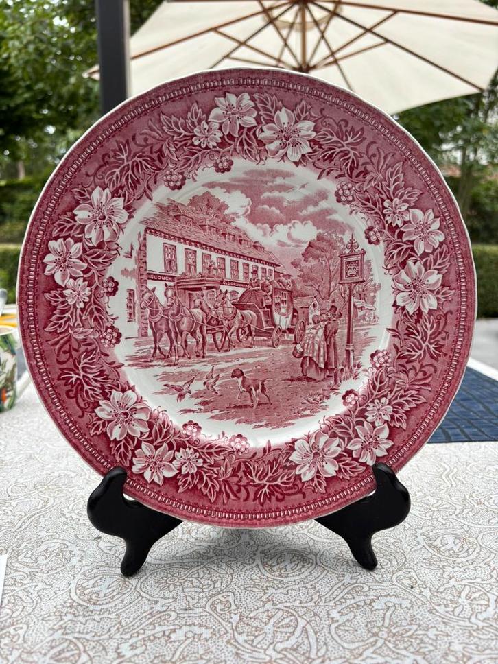 “Royal Tudor ware coaching taverns” bord, Antiek en Kunst, Antiek | Wandborden en Tegels, Ophalen