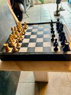 Marmeren schaakbord op marmeren blad en voet, Antiek en Kunst, Ophalen