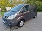 FORD TRANSIT CUSTOM 2.2 TDCI BJ 2016 3ZITS AIRCO NAV XXL., Auto's, Bestelwagens en Lichte vracht, Euro 5, Zwart, 4 cilinders, 2800 kg