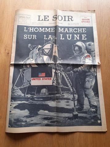 Journal Le Soir 2ème édition spéciale 20>22 juillet 1969 beschikbaar voor biedingen