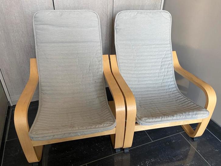 2 x kinderfauteuil POÄNG van ikea, Kinderen en Baby's, Kinderkamer | Tafels en Stoelen, Gebruikt, Stoel(en), Ophalen