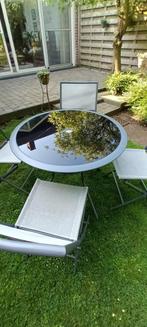 tuinstel, Tuin en Terras, Kunststof, Gebruikt, 4 zitplaatsen, Ophalen