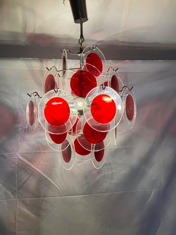 Vintage Vitosi inspired acryl hanglamp jaren 70 kroonluchter beschikbaar voor biedingen