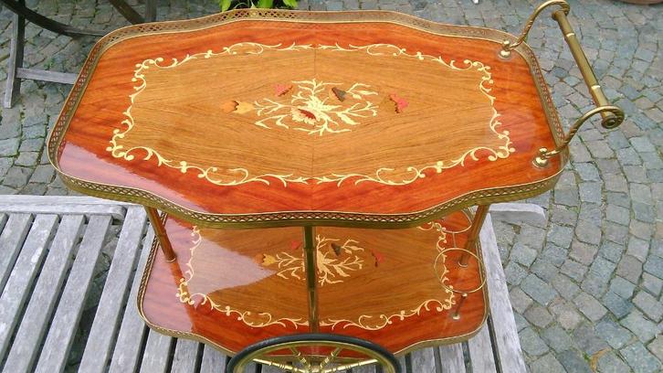 Italiaanse serveerwagen bartrolly theewagen bijzettafel, Antiek en Kunst, Curiosa en Brocante, Ophalen