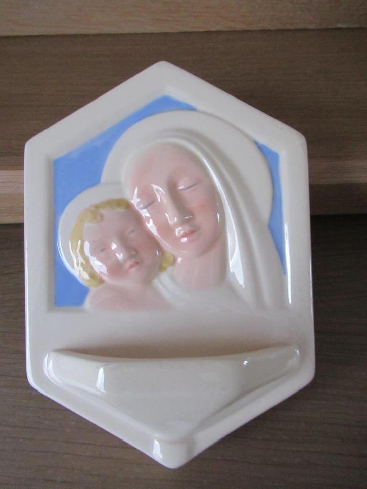 wijwatervat-ART DECO-keramiek-DESVRES-FRANCE-VINTAGE, Antiek en Kunst, Antiek | Religieuze voorwerpen, Ophalen of Verzenden